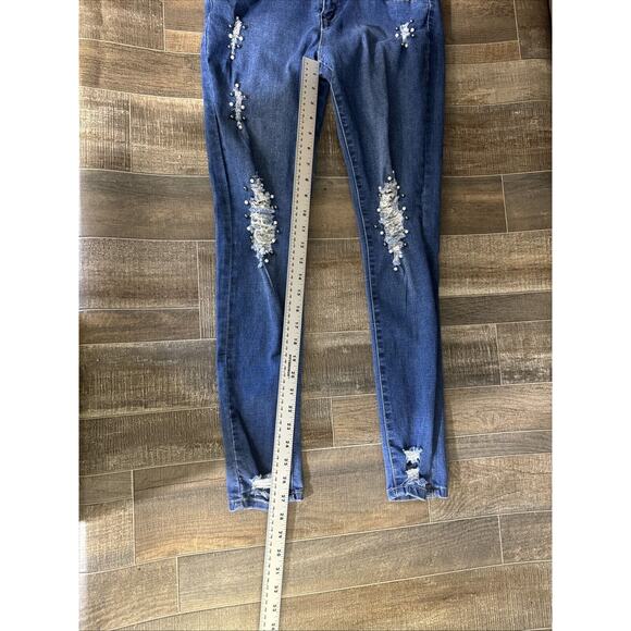 Long Collection Distressed Skinny‎ Jeans Size 11/12 - Picture 7 of 7